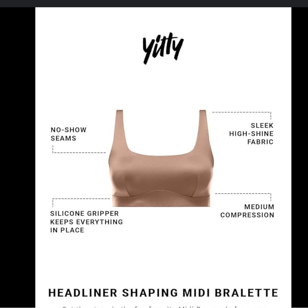 YITTY Headliner Shaping Midi Bralette - Brown